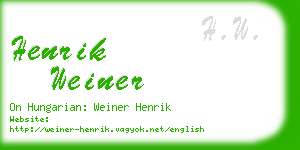 henrik weiner business card